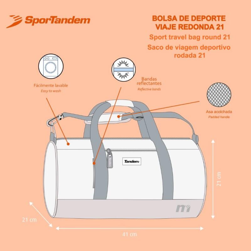 Bolsa de deporte y viaje Valencia CF con asas y bandolera ajustable 3/3