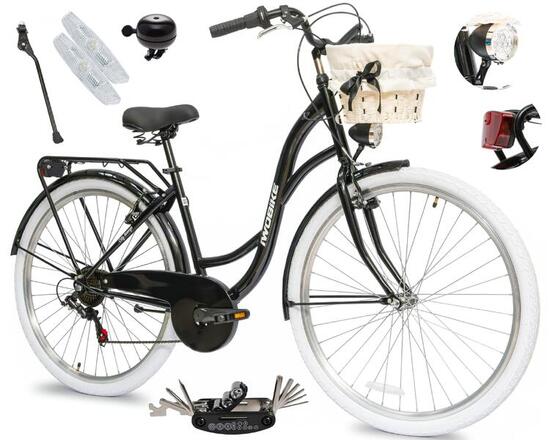 Rower Miejski Damski IwoBike Black Pearl 28”