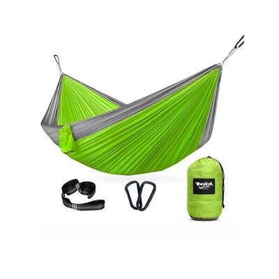 Tropical hamac - outdoor flex xl hangmat groen en grijs 300x200cm