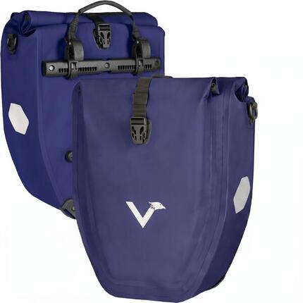 Sacoches vélo x2 étanches et réfléchissantes 20L – Basic