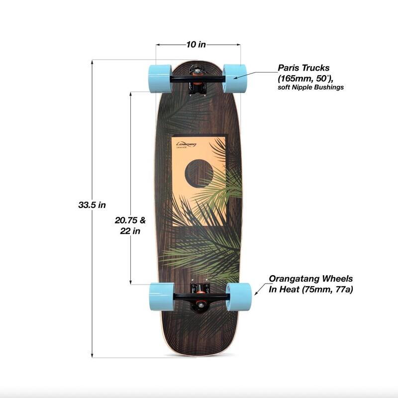 Complete Omakase Grip N Rip - Skateboard Complet 32" - Palm - Ideal pentr