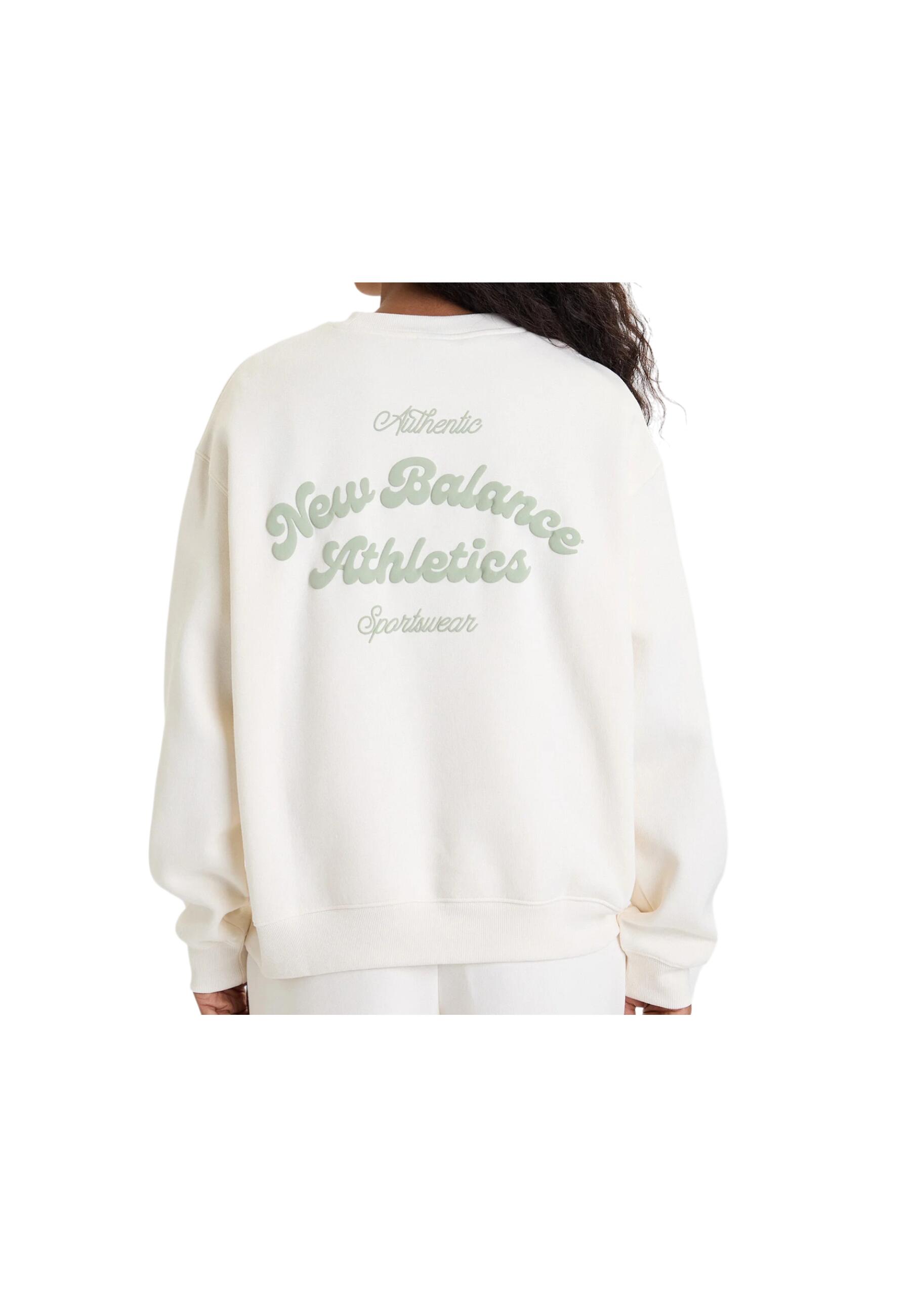 Sweat femme New Balance avorio 2/2