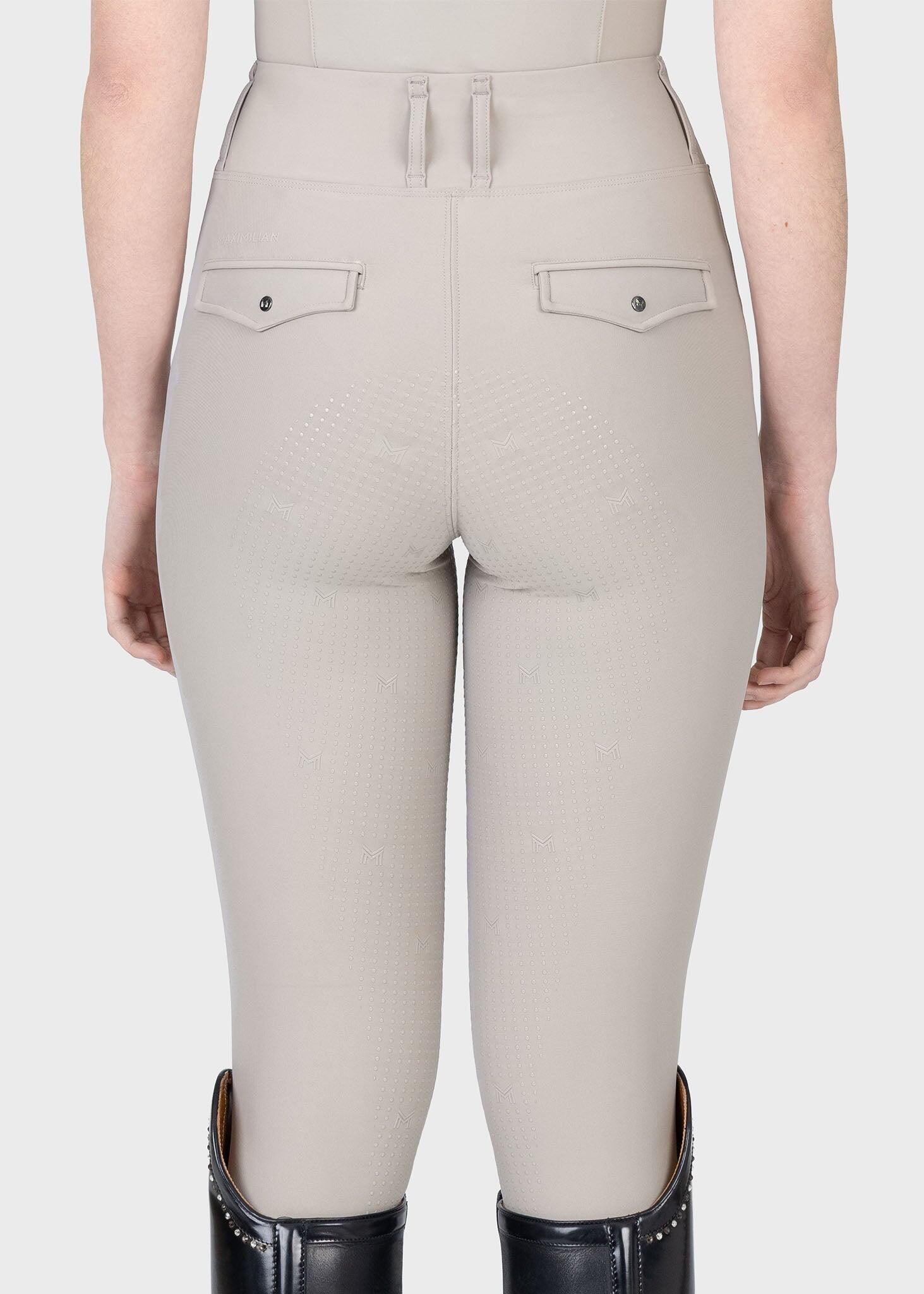 Leggings Pantalón Mujer Equitación Maximilian Pro Full Grip Topo Suave 6/7