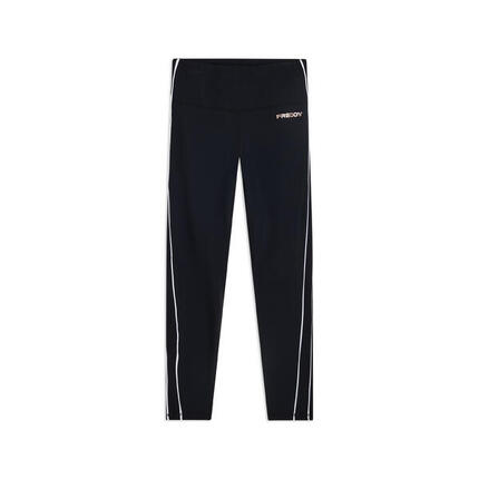 Leggings de sport 7/8 à taille super haute avec passepoil contrastant