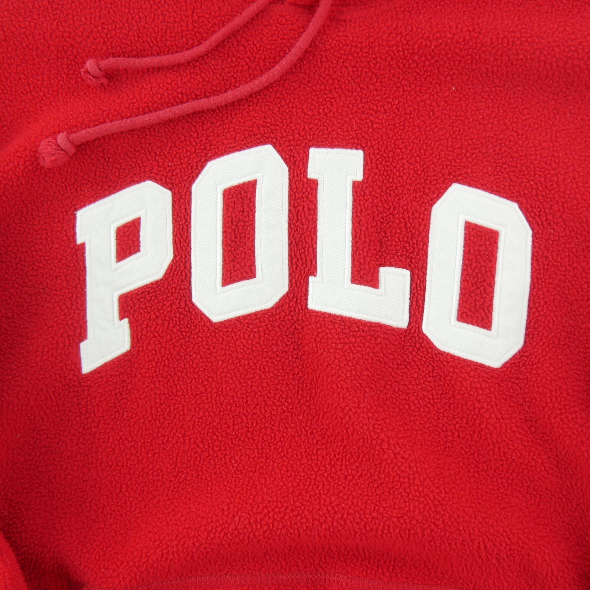 Second hand - Maglione pile Uomo Polo Ralph Lauren Rosso USA - Stato eccellente 3/6