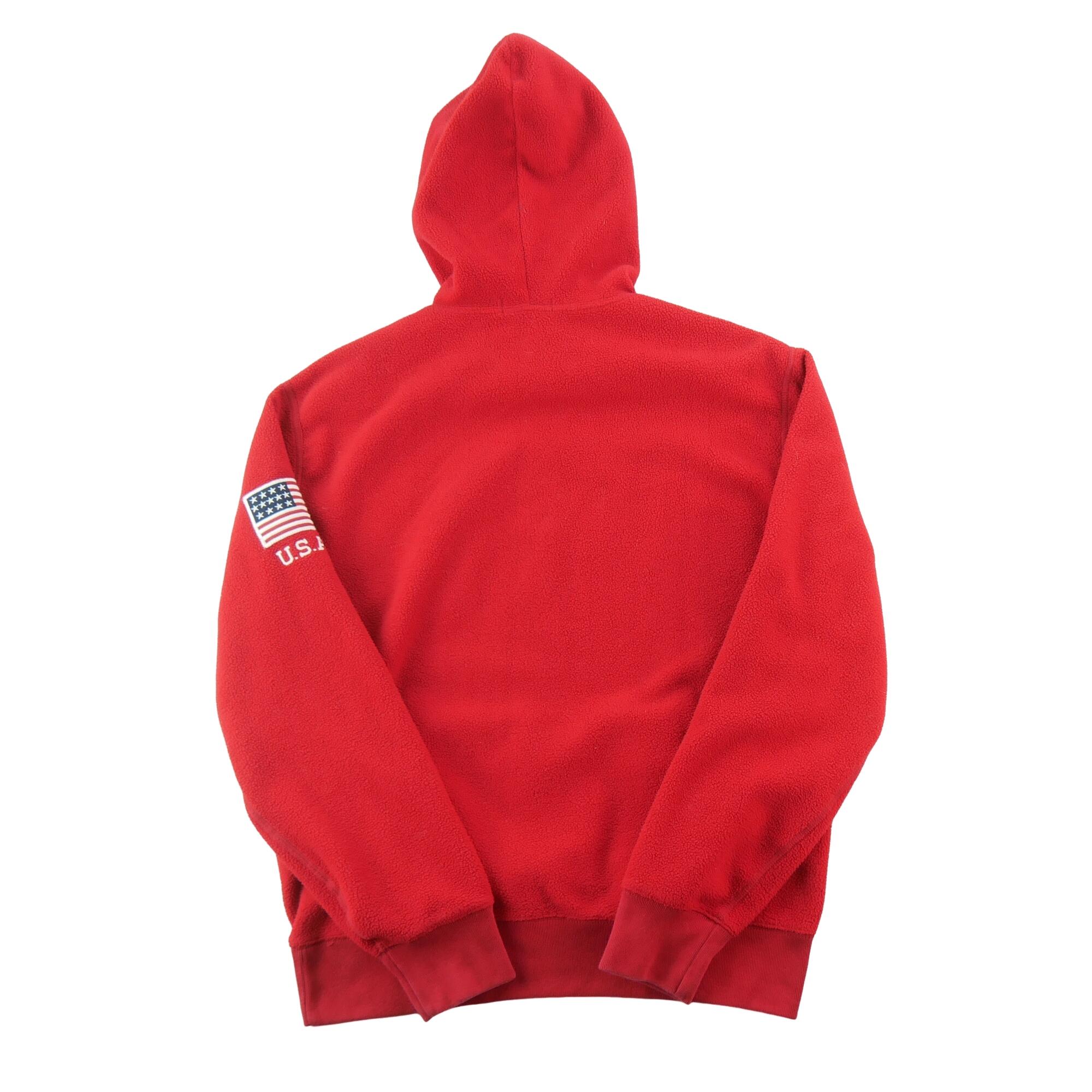 Second hand - Maglione pile Uomo Polo Ralph Lauren Rosso USA - Stato eccellente 2/6