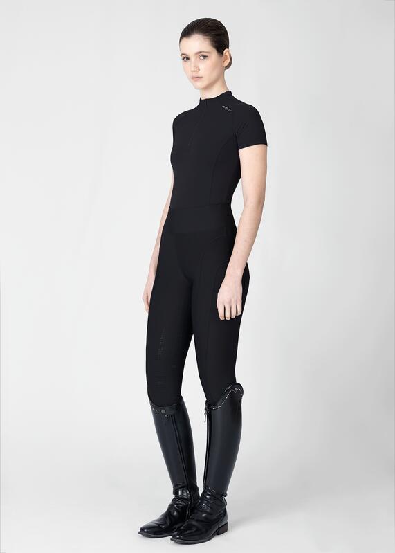 Camiseta Base Manga Corta Mujer Equitación Maximilian Origin Negro 6/7