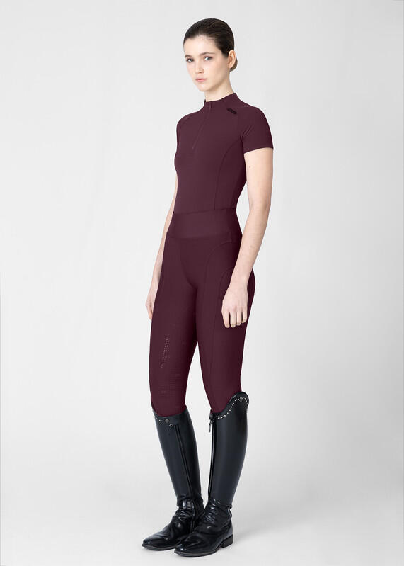 Camiseta Base Manga Corta Mujer Equitación Maximilian Origin Burdeos 6/7
