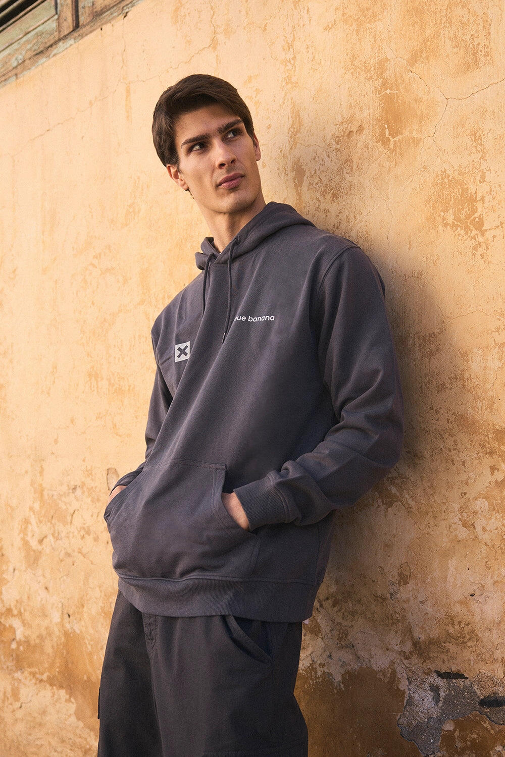 Sudadera con Capucha Blue Banana Antracita de Algodón 100% Orgánico 7/7