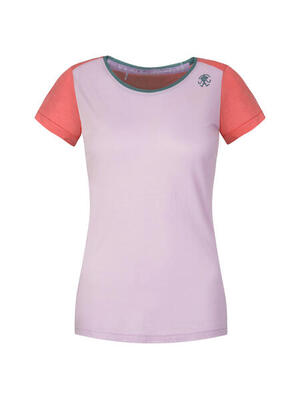 Dames-t-shirt met korte mouwen en gots-gecertificeerde rafiki paars