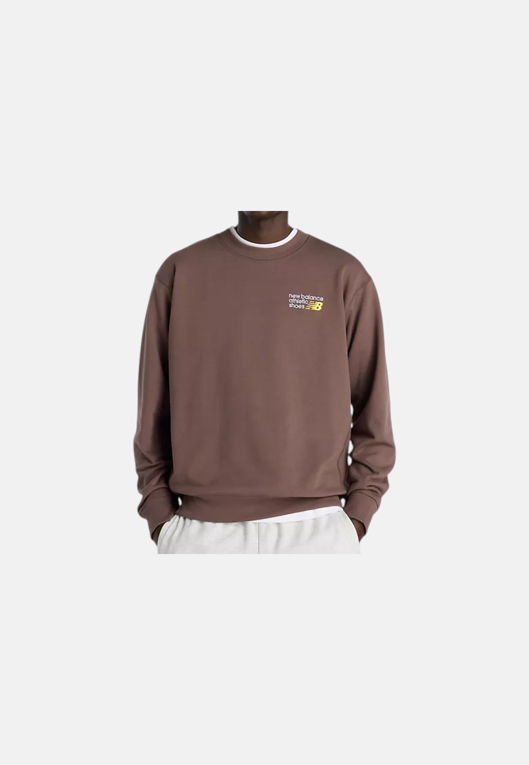 Sweatshirt heren New Balance marrone 2/4