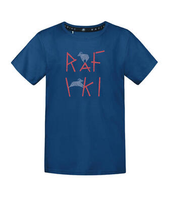 Kinder t-shirt met klimmende grafische korte mouw rafiki donkerblauw