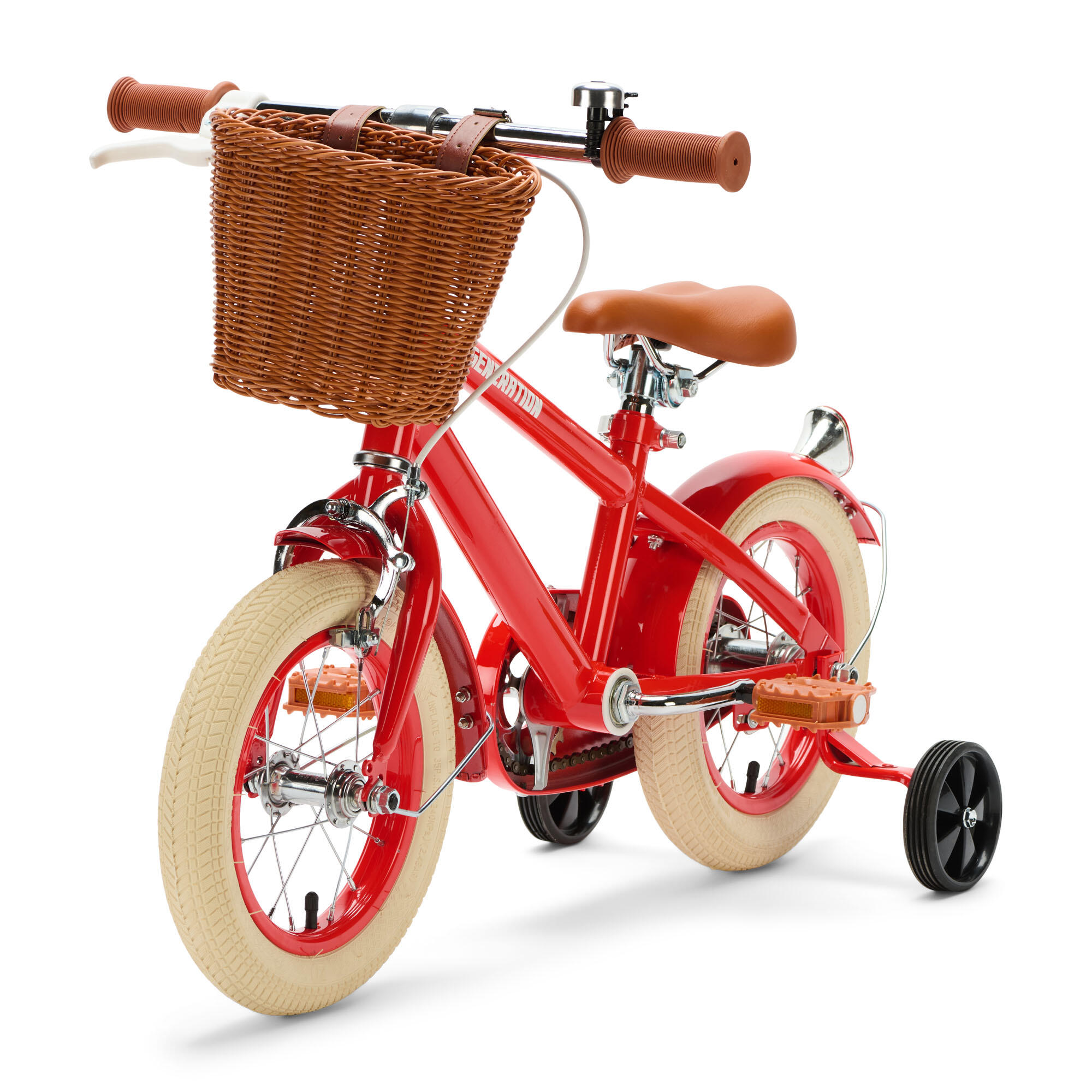 Generation Retro 12 pulgadas Rojo – Bicicleta infantil con cesta 2/4
