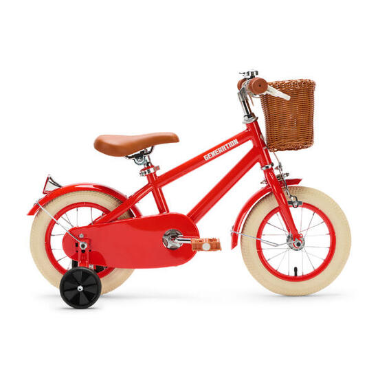 Generation Retro 12 pouces Rouge – Vélo enfant avec panier