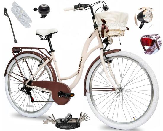Rower Miejski, Damski IwoBike Biscotti 28”