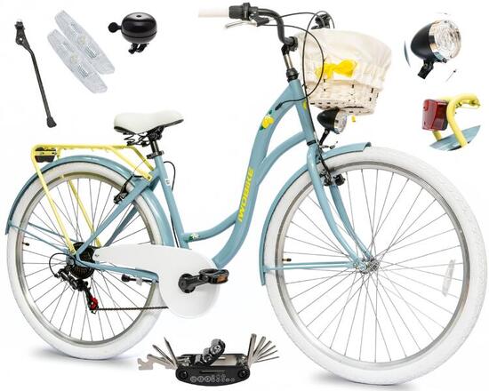 Rower Miejski Damski IwoBike Limoncello 28”