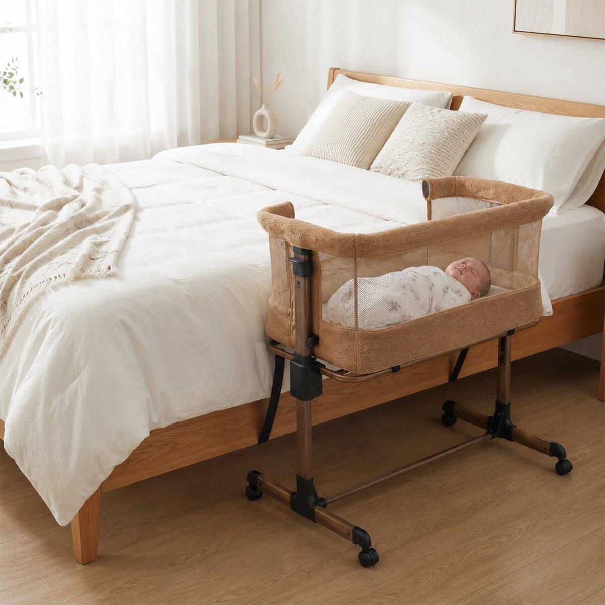 Snoozy Teddy Co-Sleeper - Culla per neonato - Regolabile - 0-6 mesi - Marrone 5/7