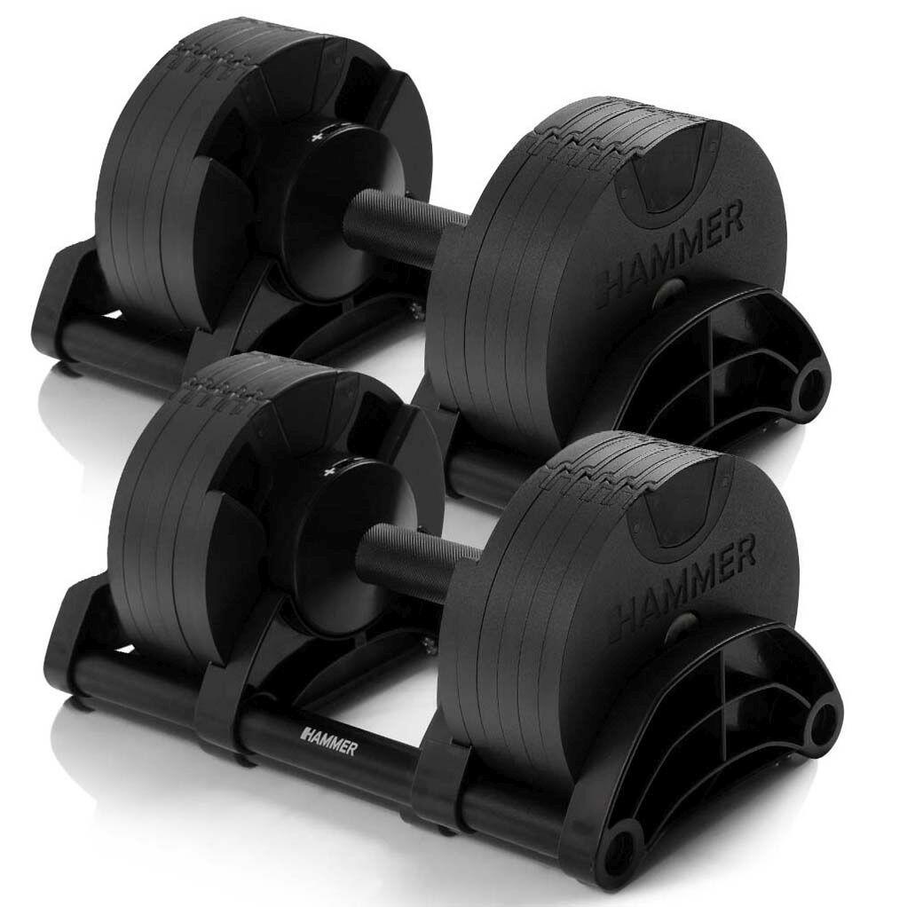 Set mancuernas SMARTLOCK II 2x20kg y soporte Hammer 2/8