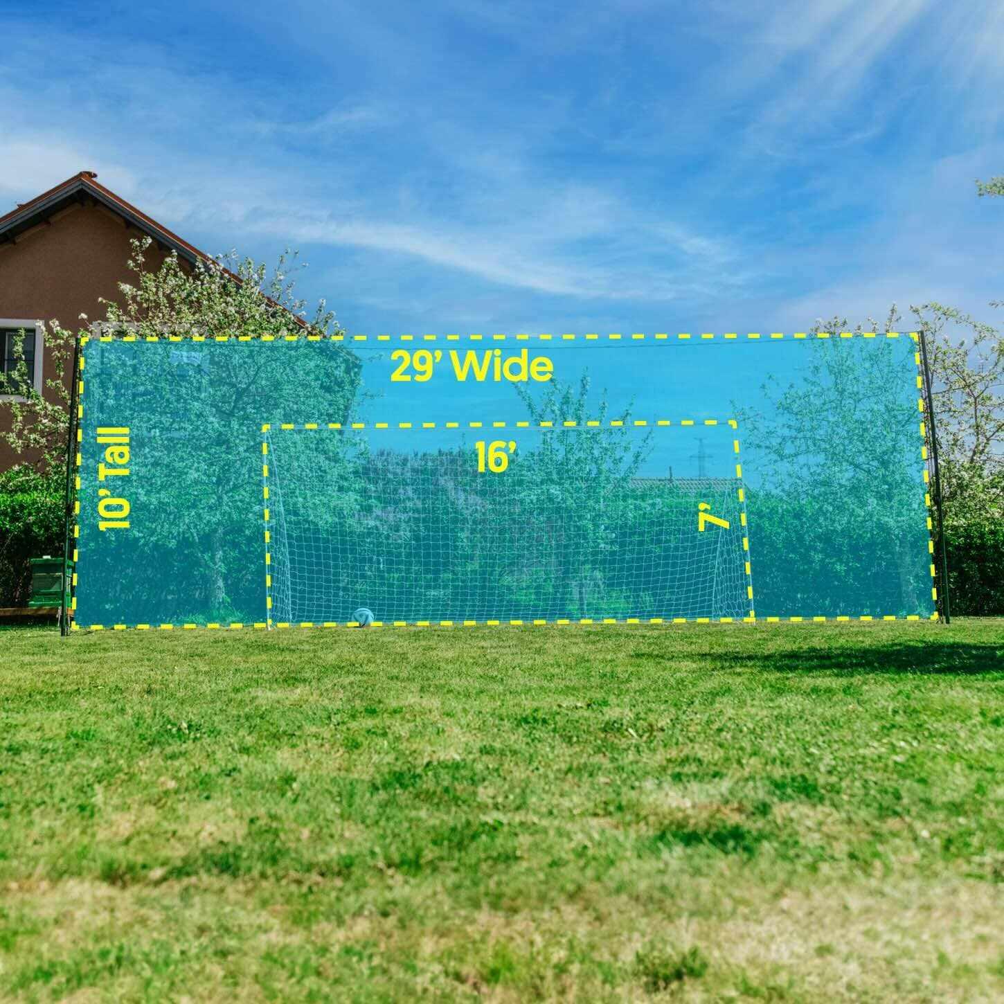 Voetbaldoel Groot Tuin 3-in-1 XL | Reboundnet & Achtervangnet – Open Goaaal 5/8