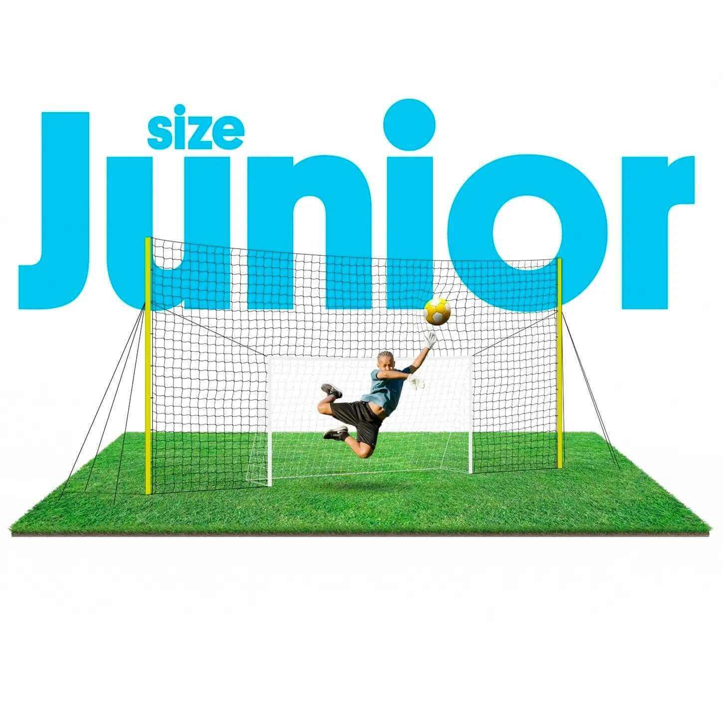 Voetbaldoel Kinderen Tuin 3-in-1 | Doel met Reboundnet & Achtervangnet – Open 2/8