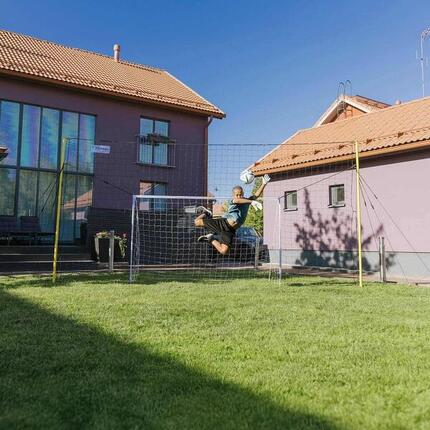 Voetbaldoel Kinderen Tuin 3-in-1 | Doel met Reboundnet & Achtervangnet – Open
