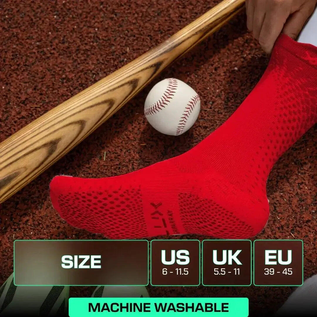 Sportsokken - Performance Grip Nop Sokken - Rood - LUX - Rood 6/7