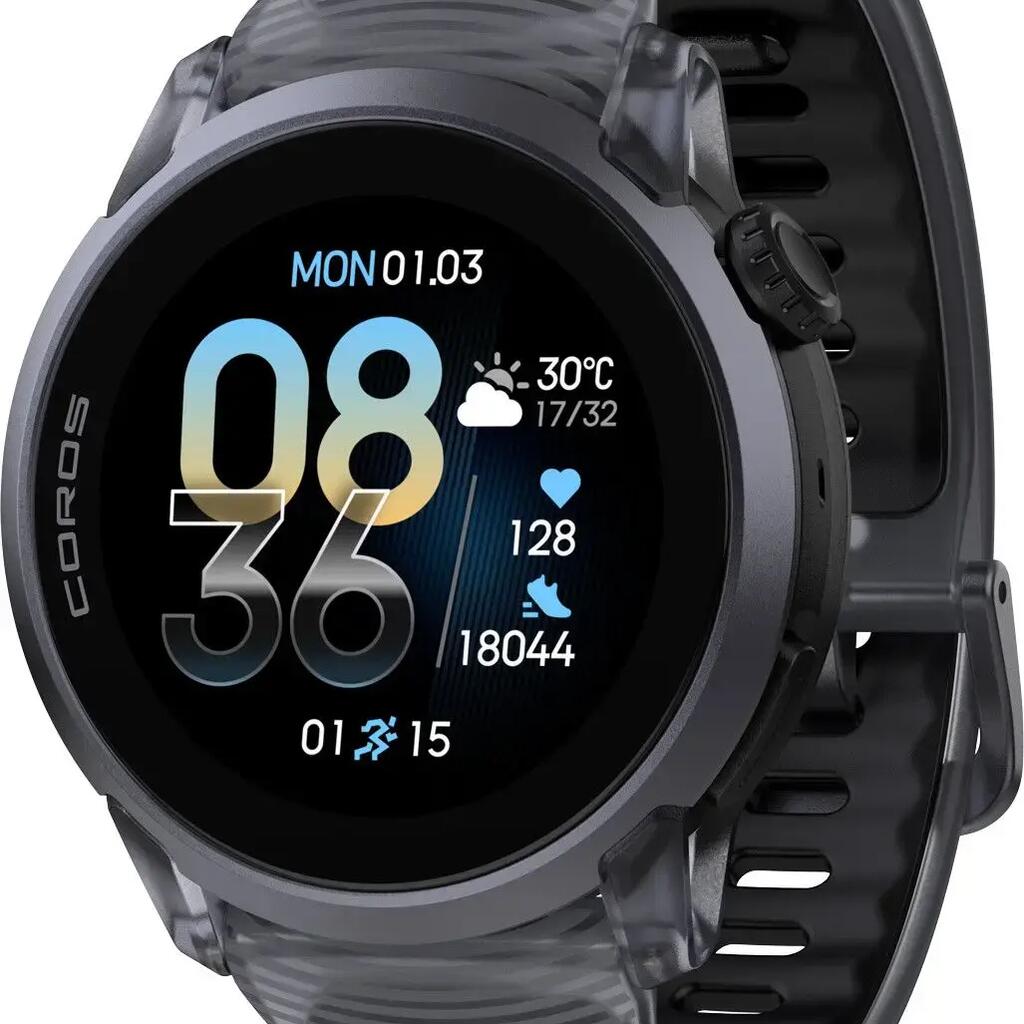 Coros Pace 4 Aluminum GPS Watch Silicone Black Crystal