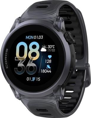 Orologio GPS Coros Pace 4 in alluminio e silicone nero Crystal