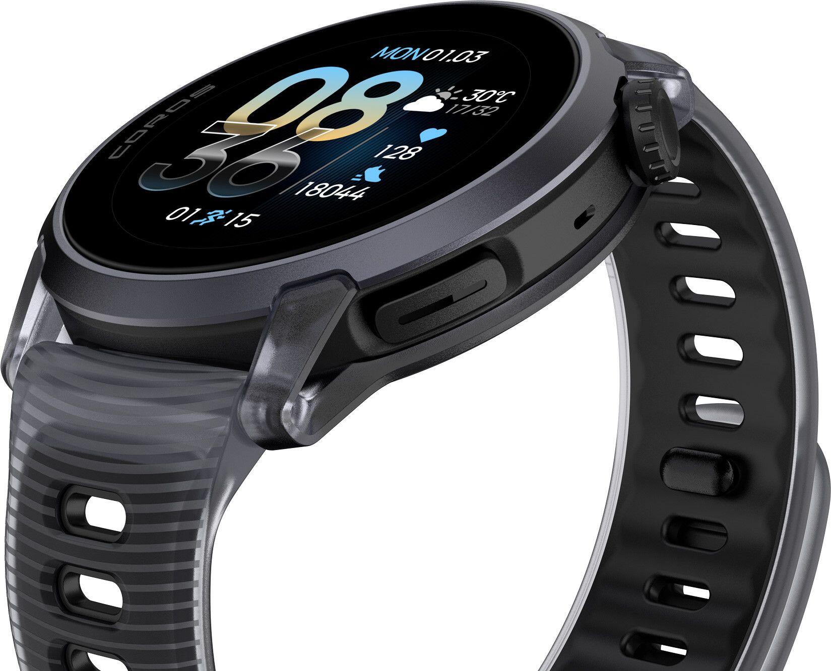 Coros Pace 4 GPS-horloge, aluminium en zwart siliconen, Crystal 6/7