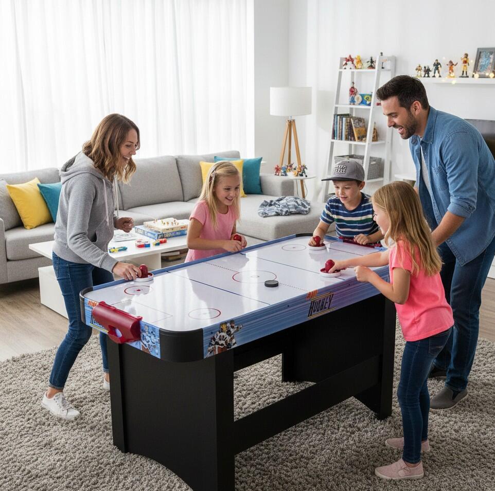 Air Hockey Teenager - Table de Air-Hockey avec système d'air pulsé 6-8W 5/7