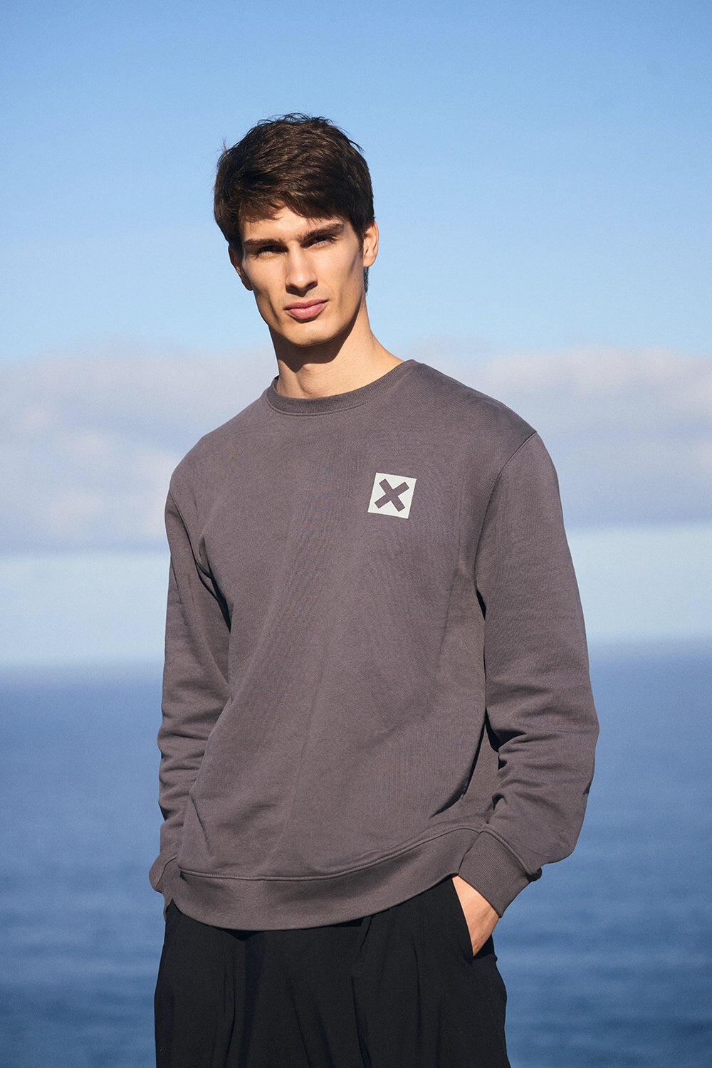 Sudadera Blue Banana Antracita de Algodón 100% Orgánico 7/7
