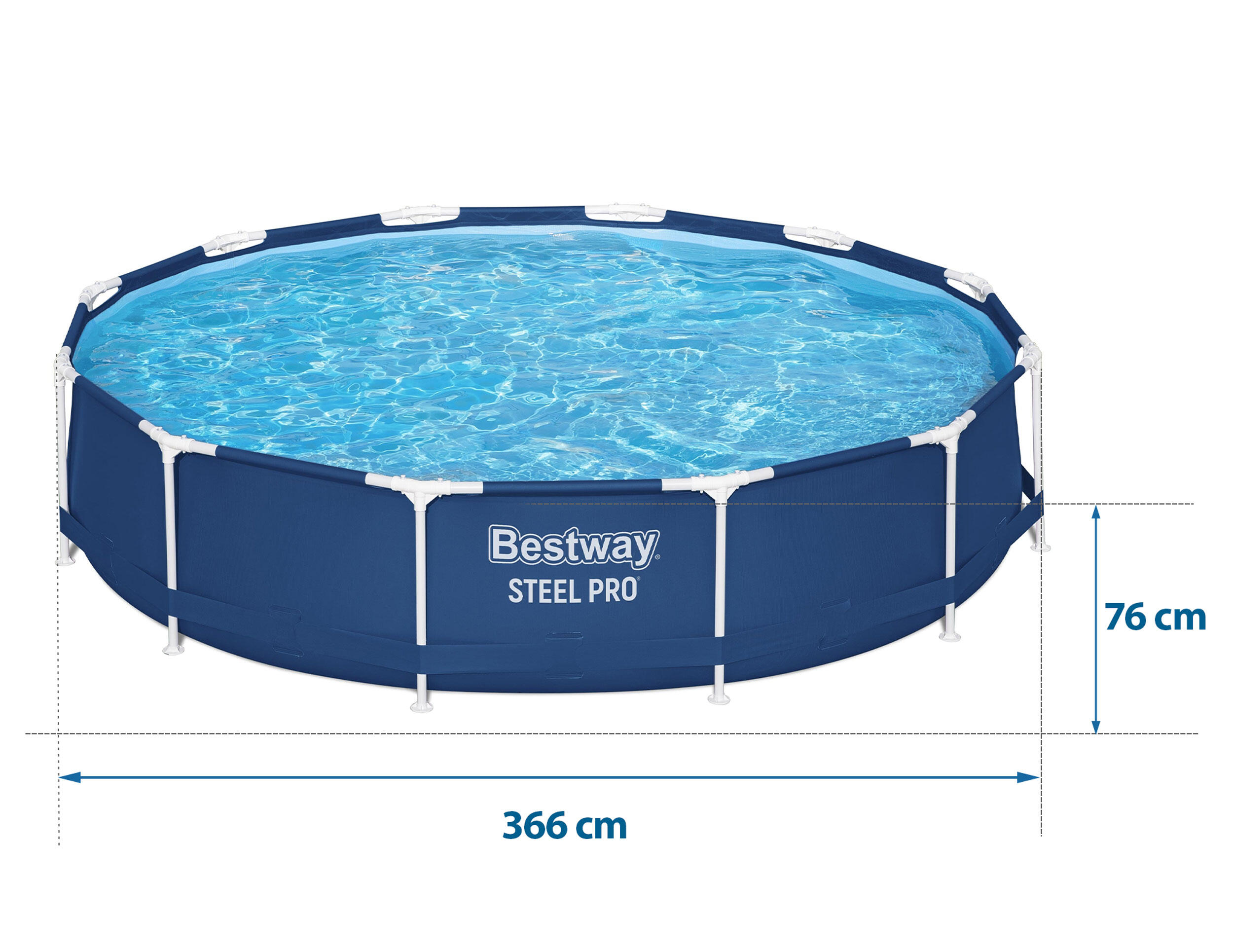 Basen ogrodowy stelażowy 366 x 76 cm Bestway 56706 5/7