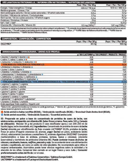 Whey 80 Profesional - 500g Crème et Fraise de IO.Genix 5/6