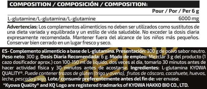 Pure Glutamina (Kyowa Quality®) - 300g Neutro IO.Genix 2/3