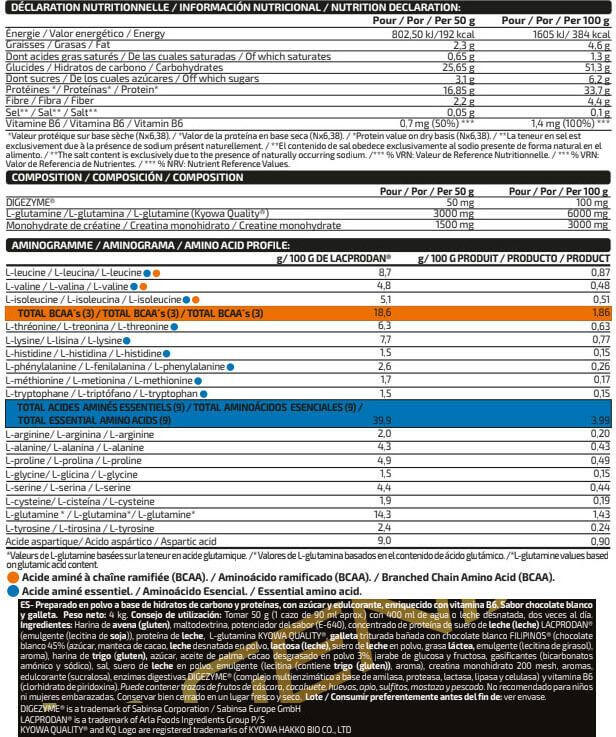 Professional Protein Mass - 4 kg Chocolat blanc avec Choco Rings de IO.Genix 5/6