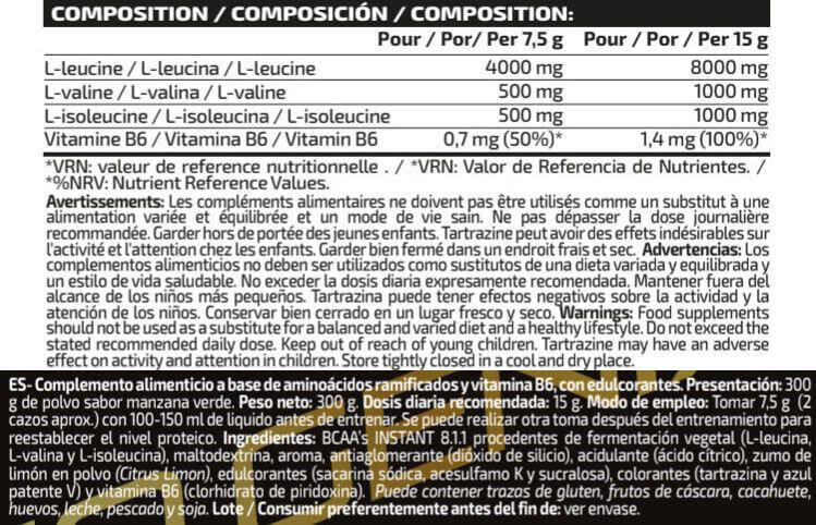 Z3ro BCAAs 8:1:1 - 300g Pomme Verte de IO.Genix 5/6