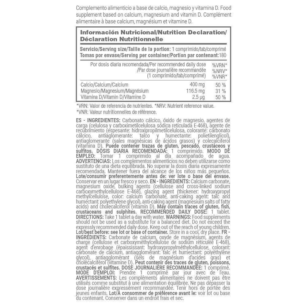 Calcio Magnesio e Vitamina D3 - 180 compresse MASmusculo 4/5