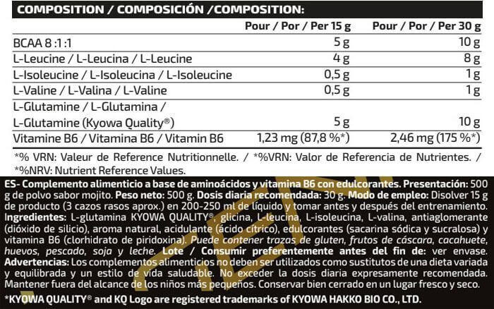Gluta + bcca´s 8:1:1 - 500g Mohito da IO.Genix 2/3