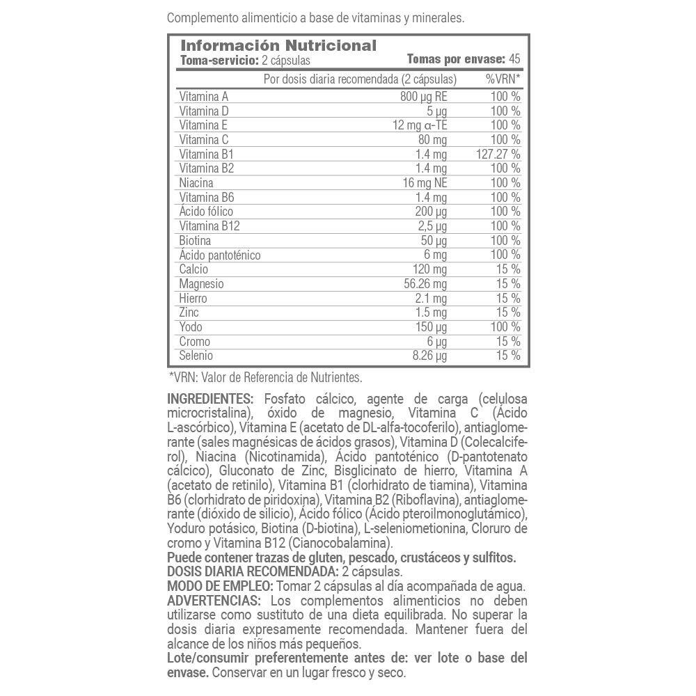 Multivitaminici vegani - 90 capsule vegetali MASmusculo 4/5