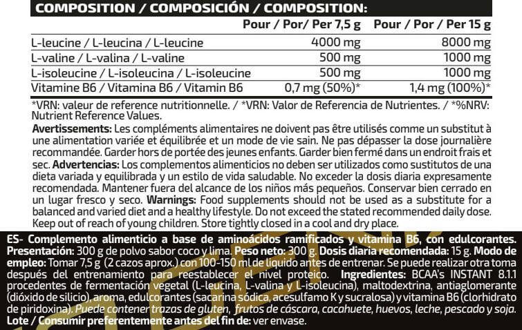 Z3ro BCAAs 8:1:1 - 300g Coco et Lima de IO.Genix 4/5