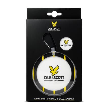 Links Putting-Scheibe und Ballmarker