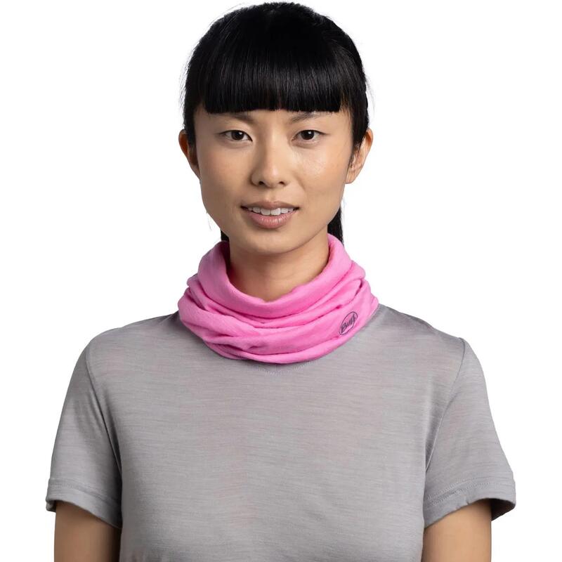Chusta wielofunkcyjna Buff Lightweight Merino Wool - solid fluor fuchsia