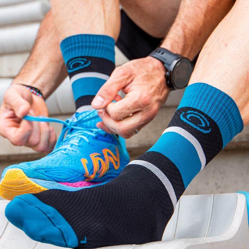 BV SPORT Light Run Ibiza Running Socks Black/Blue 2/2