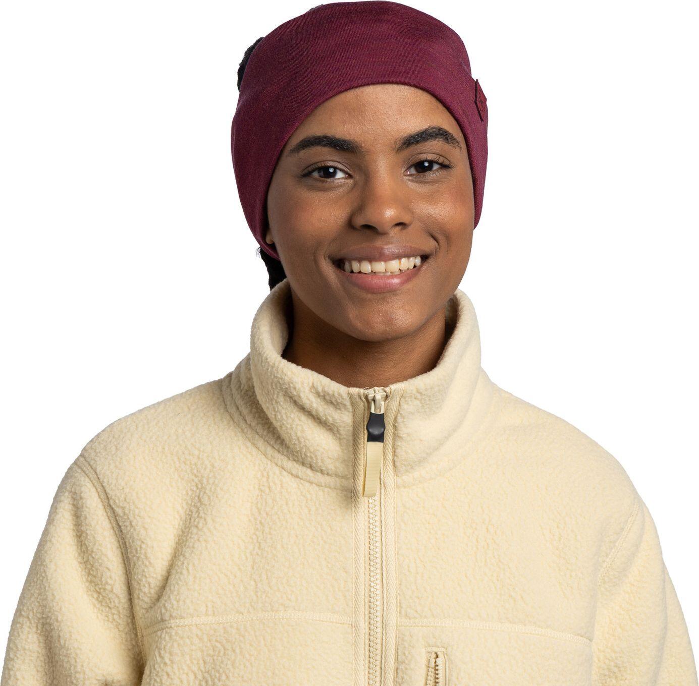 Bandeau Buff Merino Wide Bordeaux 3/7
