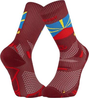Bv sport trail ultra high-sokken ''réunion'' rood