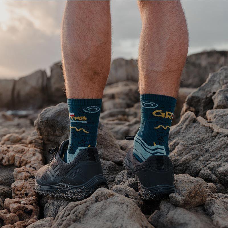 Trek Bv Sport Sportgr Haute Polyamide GR TMB Socks Blue / Yellow 2/5