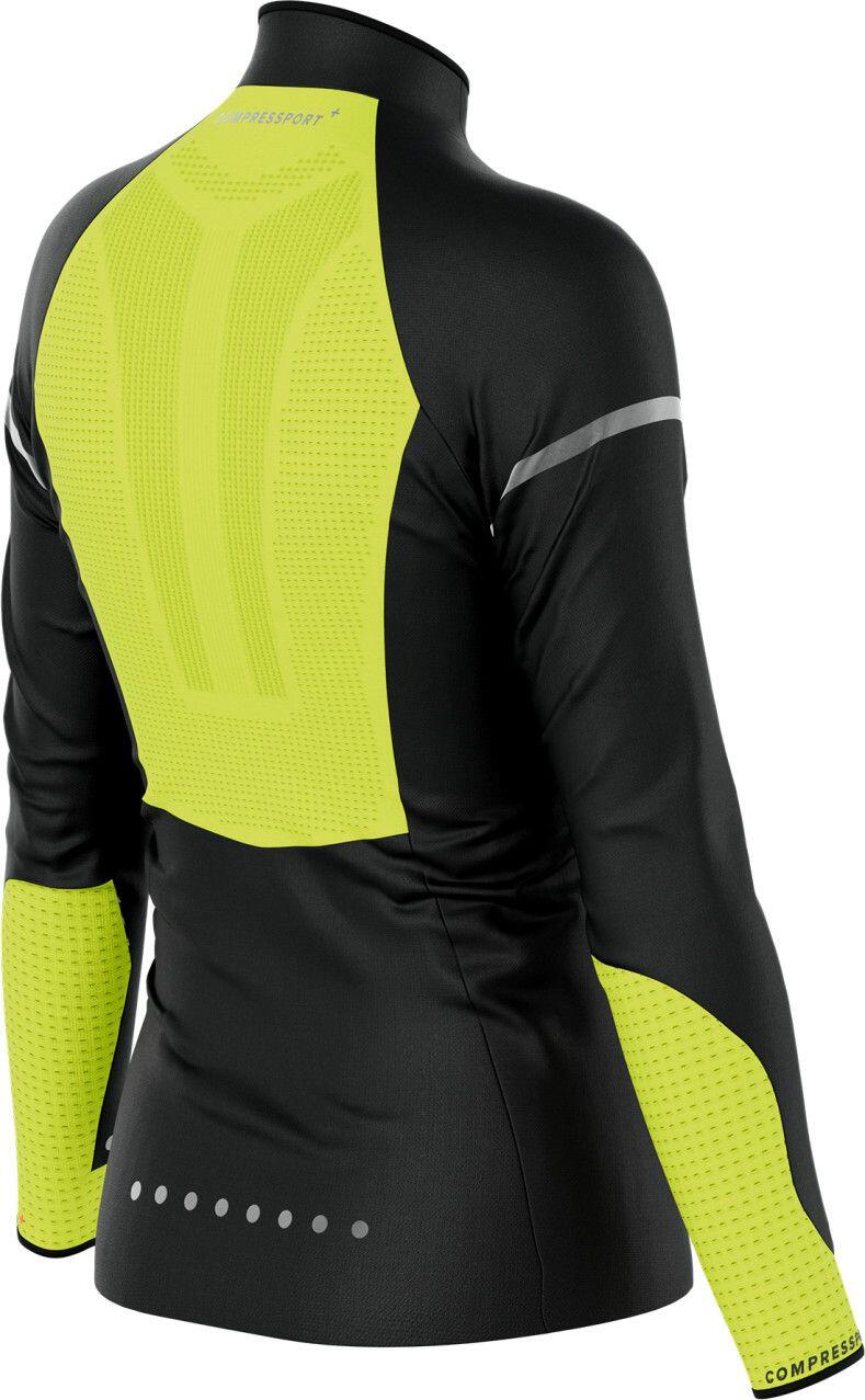 Veste Coupe-Vent Compressport Hurricane Windproof Noir/Jaune fluo Femme 2/4
