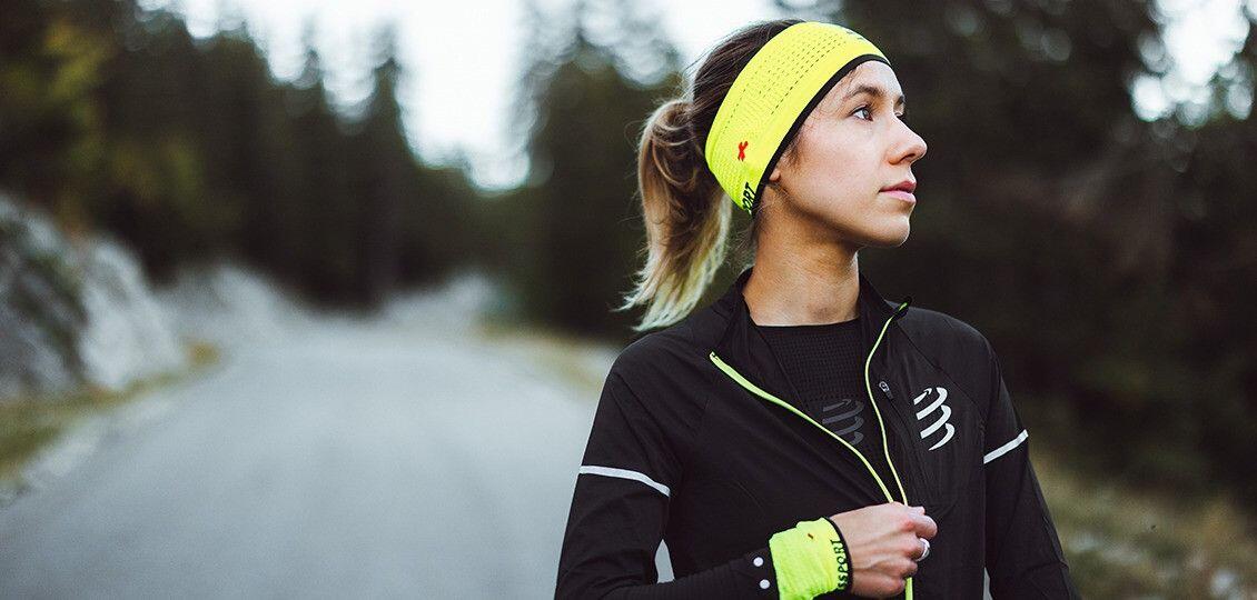 Veste Coupe-Vent Compressport Hurricane Windproof Noir/Jaune fluo Femme 4/4