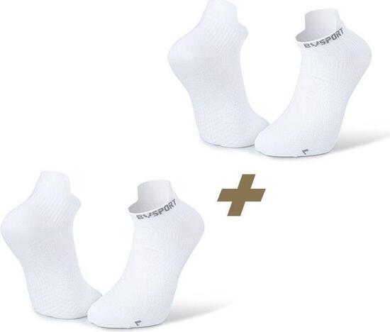 Paire de Chaussettes BV Sport Light 3D Ultra Courte X2 Blanc