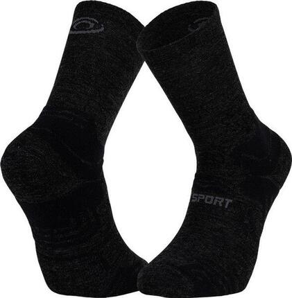Chaussettes TREK GR Haute "MERINOS" Noir/Gris